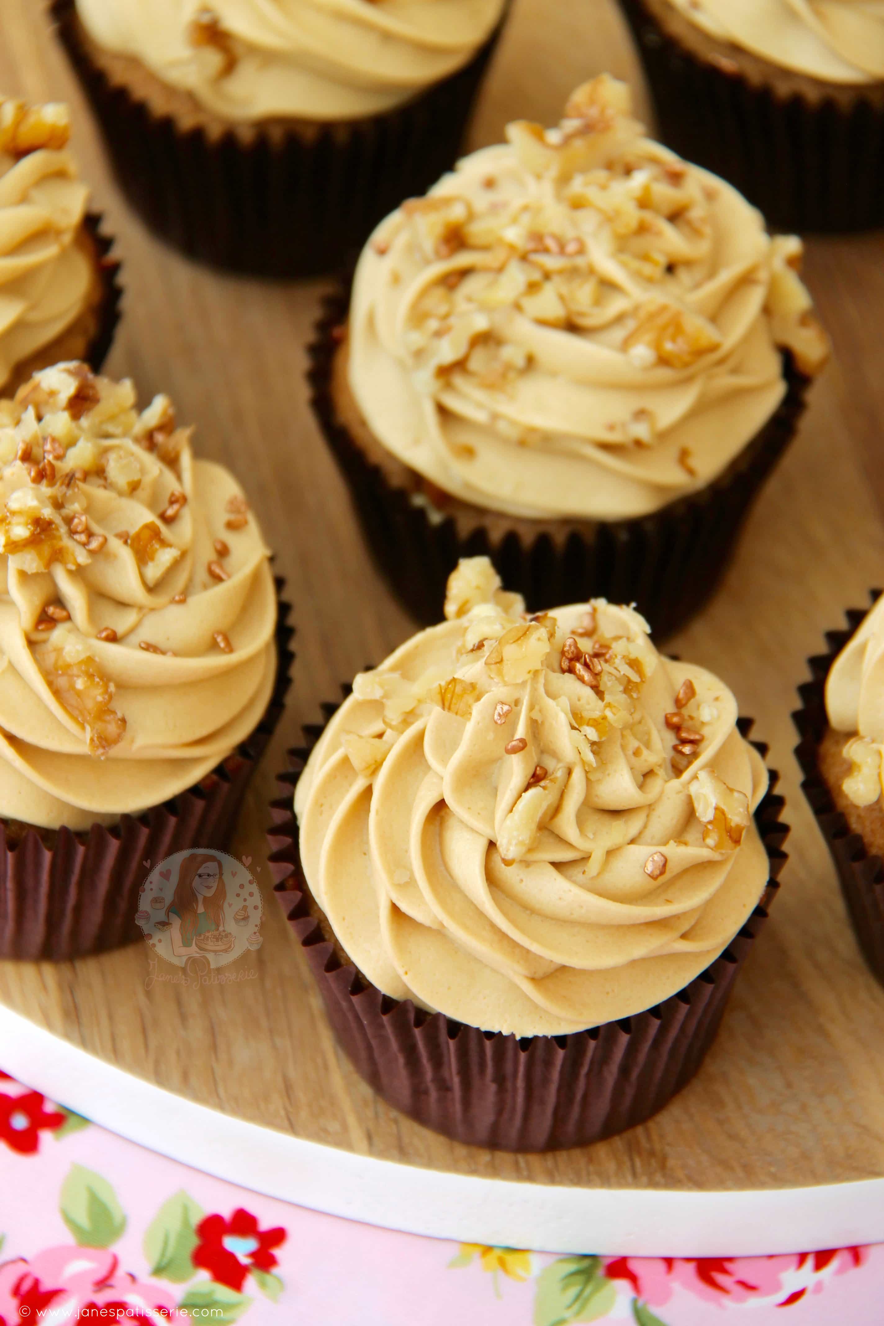 Coffee and Walnut Cupcakes! - Jane's Patisserie