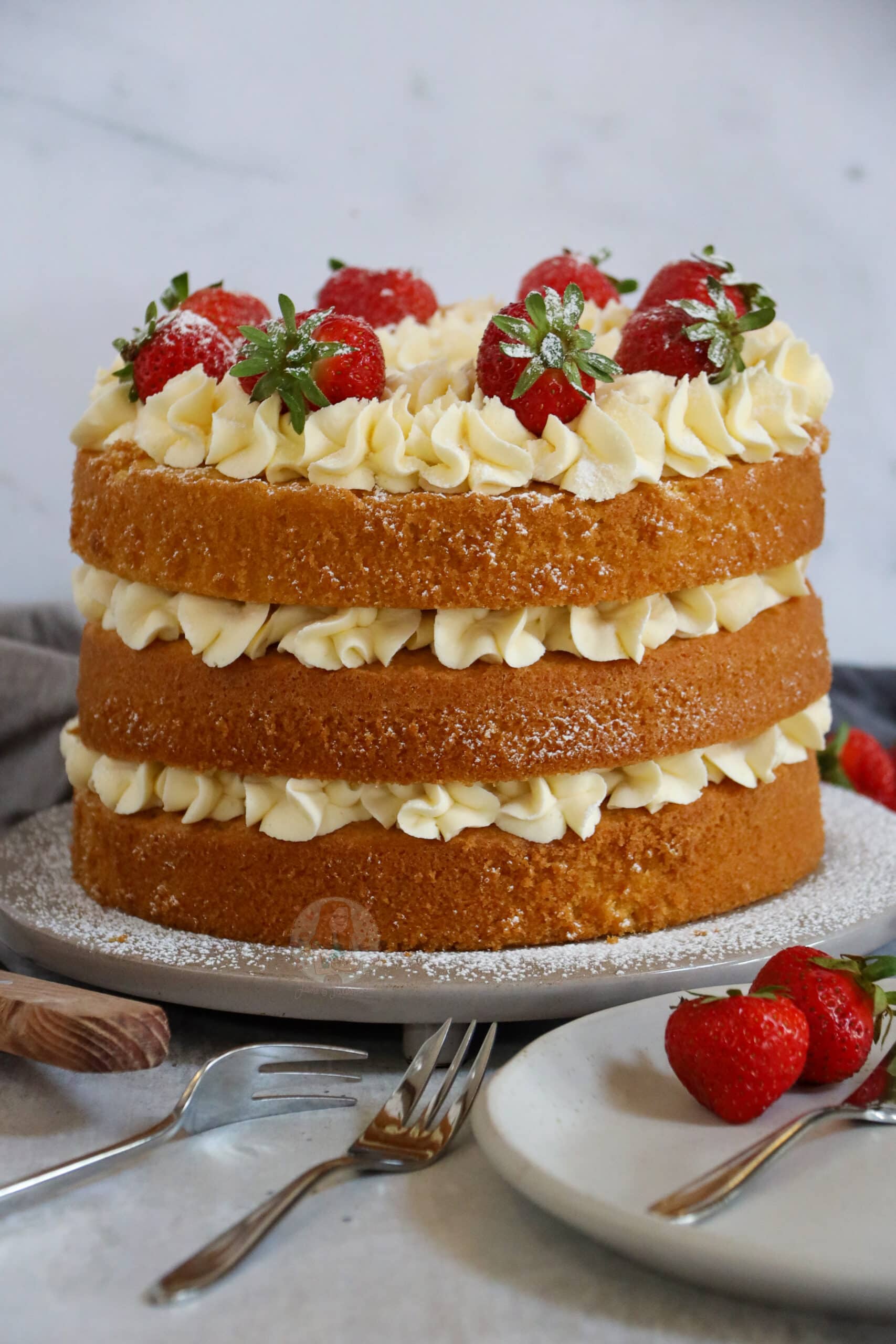 Easy Strawberry Charlotte Cake with Fresh Strawberries - Pastry Wishes