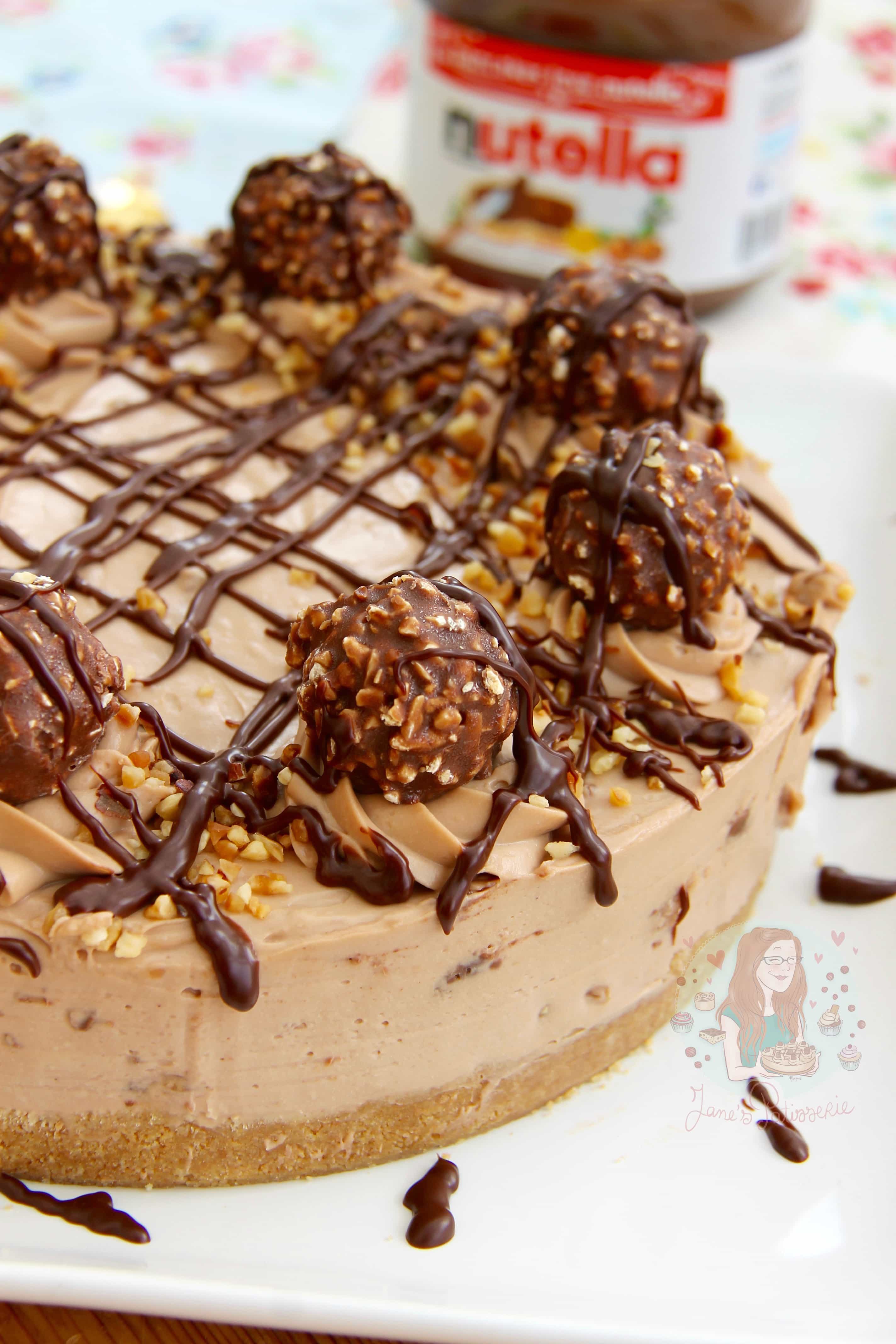 No-Bake Ferrero Rocher And Nutella Cheesecake! - Jane's Patisserie