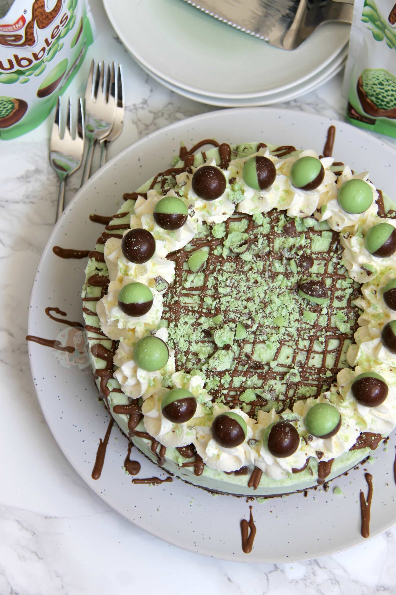 No-Bake Mint Aero Cheesecake! - Jane's Patisserie