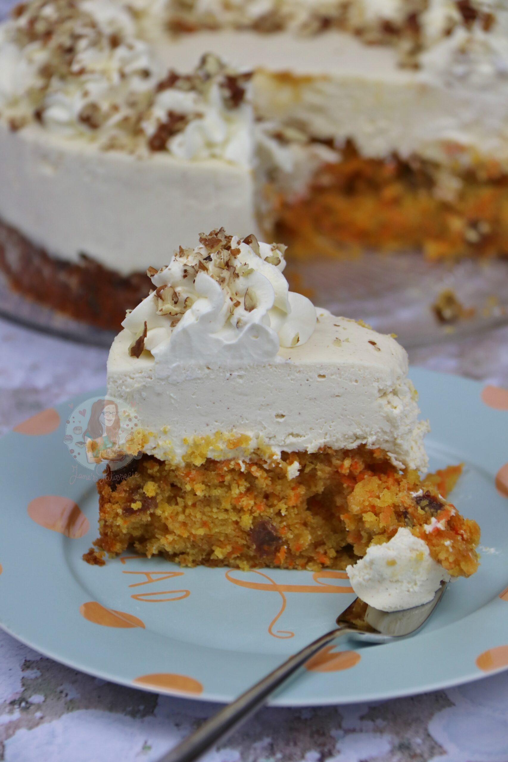 EASY Carrot Cake Cheesecake Bars - Butter & Baggage