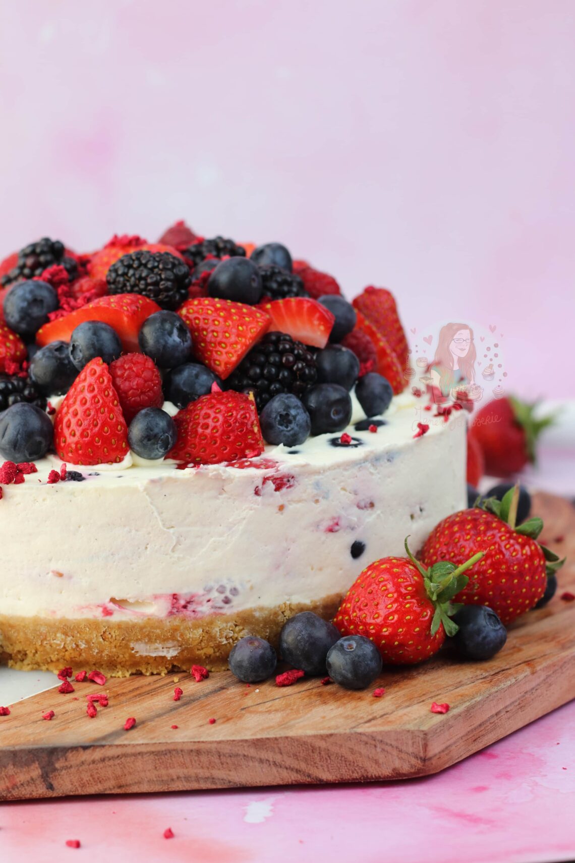 No-Bake Summer Berry Cheesecake! - Jane's Patisserie
