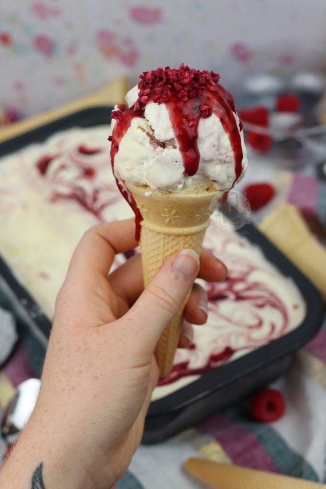 Raspberry Ripple Ice Cream! - Jane's Patisserie