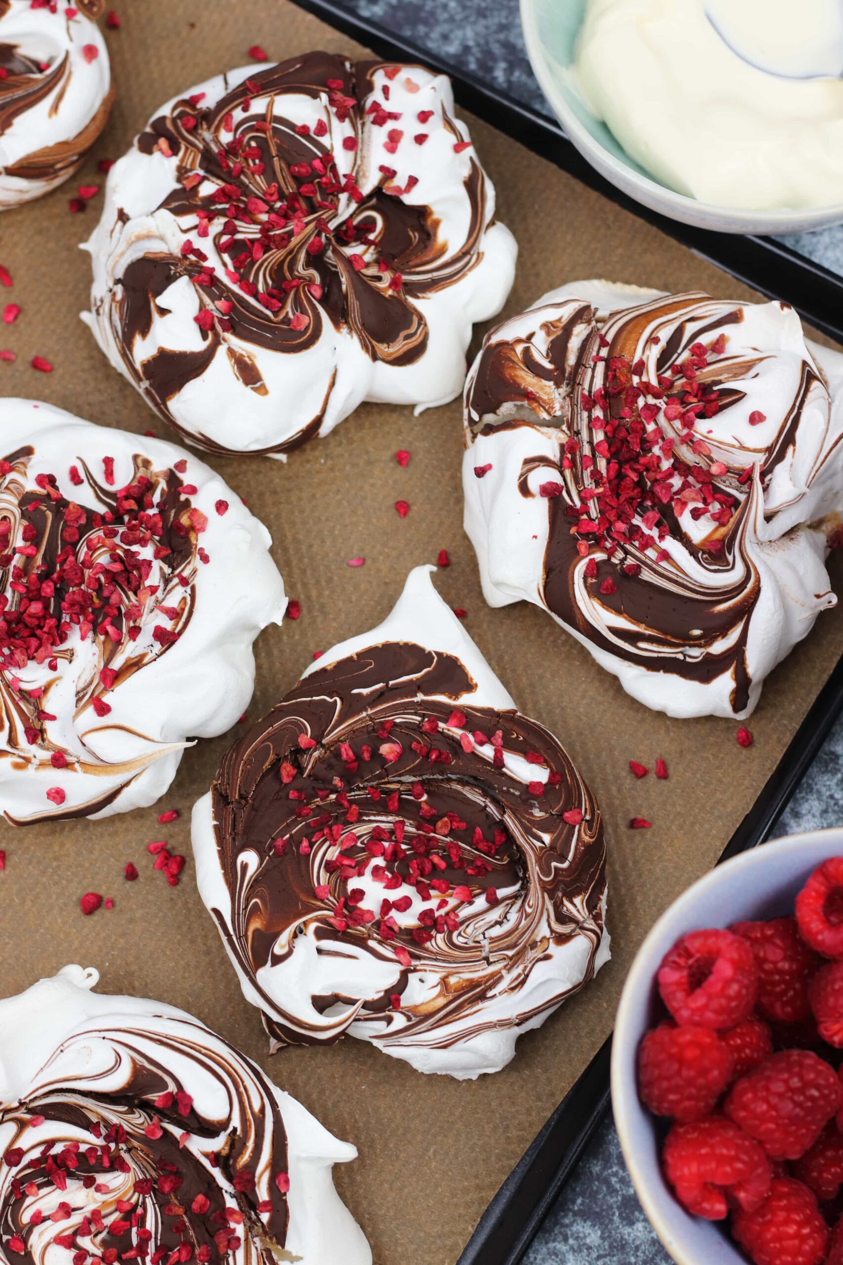 Chocolate Swirl Meringues | Ad - Jane's Patisserie