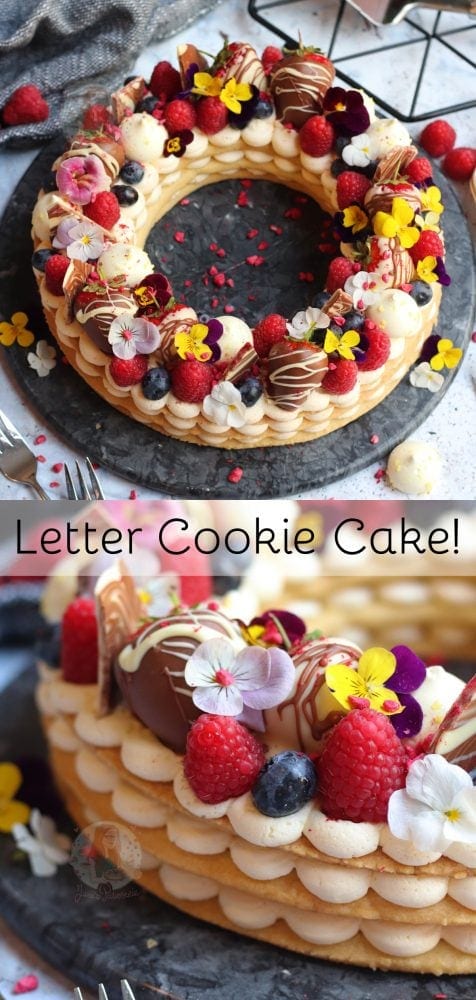 Chocolate Name Letter Cookie Cake – 1 Letter or Number Cream Tart | Mini  Bites Cookies and Cake Miniatures