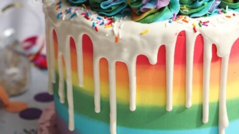 Order Rainbow Drip Cake Online Same day Delivery Kanpur