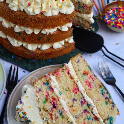 Funfetti Sprinkle Cake For Beginners – Caroline's Easy Baking Lessons