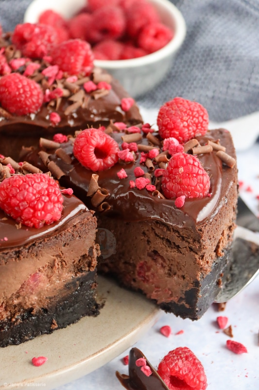 Raspberry Chocolate Cheesecake! - Jane's Patisserie
