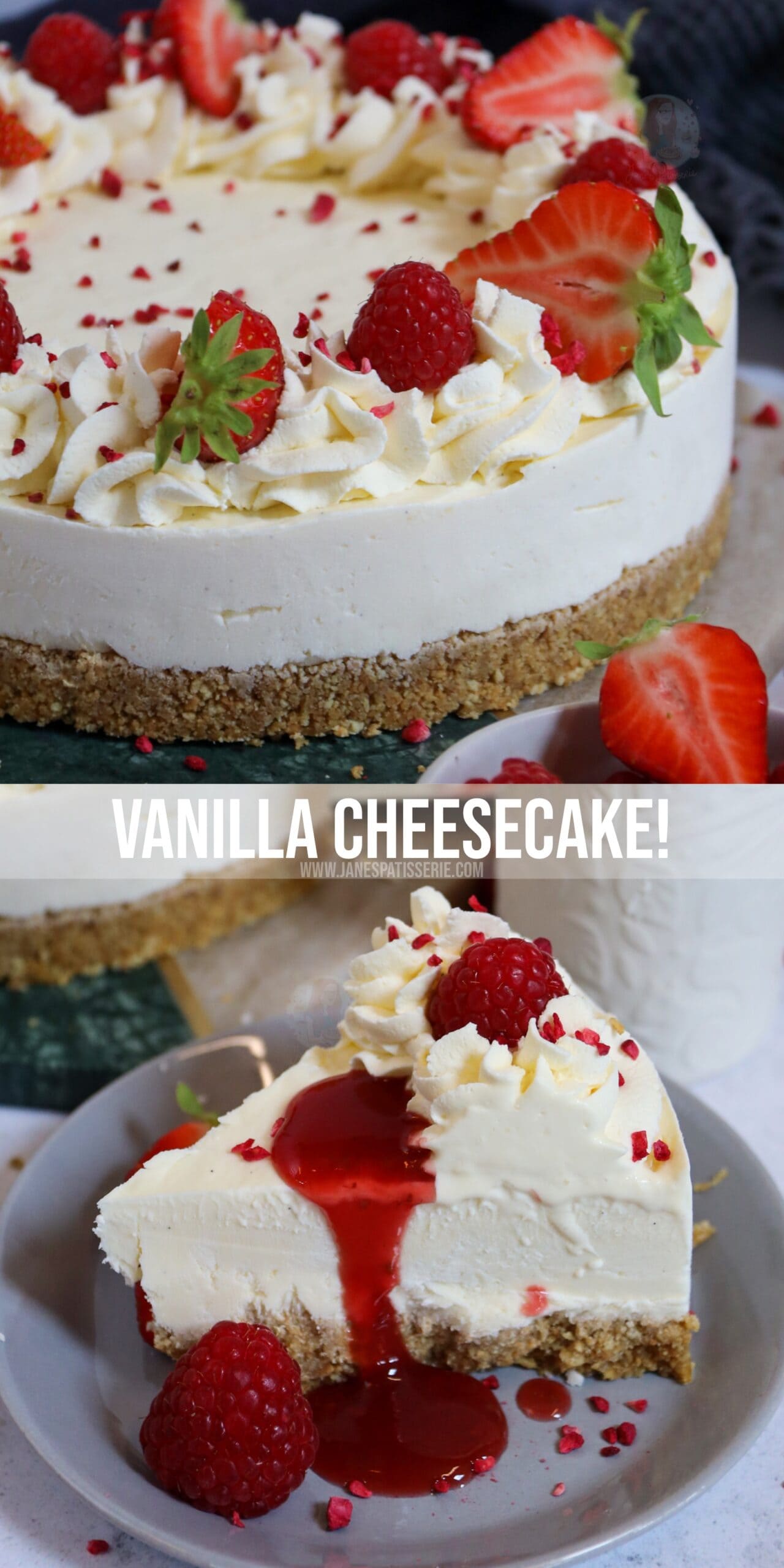 No-Bake Vanilla Cheesecake - Back To Basics! - Jane's Patisserie