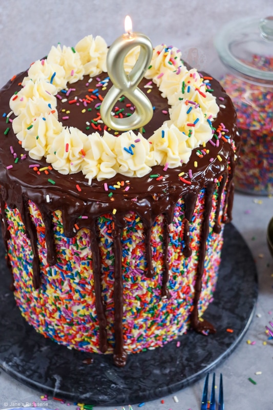 Sprinkle Cake - My Blog's 8th Birthday! - Jane's Patisserie